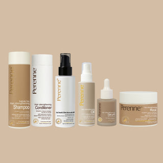 Haircombo_7 Combo pack of Hair strengthening kit with Hair strengthening Shampoo, Conditioner, Hair smooth and shine serum, Hair Oil, Hair strengthening serum and Hair Mask | Controls Hair Fall & Promotes Hair Growth | Paraben & Sulphate Free| Men & Women