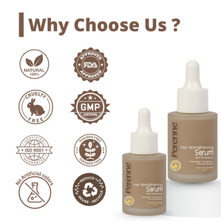 Buy 2 & Get 3 Perenne Hair Strengthening Serum | Hair Fall Control, Hair Growth & Regrowth | Redensyl, Bicapil & Anagain | Sulphate & Paraben Free | All Hair Types