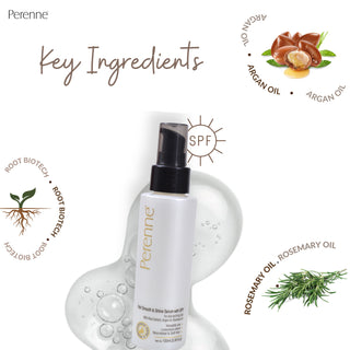 Perenne Hair Smooth and Shine Serum with SPF With Root biotech, Argan oil & Rosemary oil (100 ml)