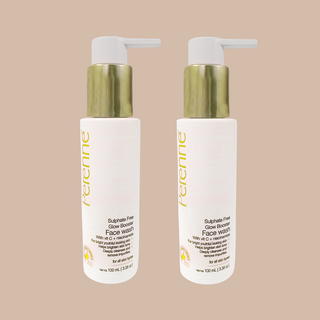 Twin Pack of Perenne Sulphate Free Glow Booster Facewash (100 ml x 2)