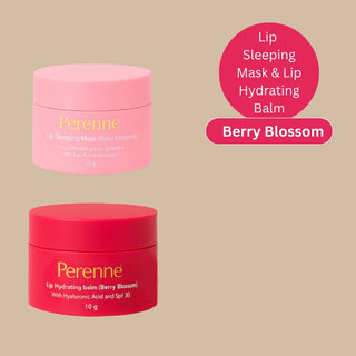 Perenne Lip Hydrating balm & Lip Sleeping Mask (Berry Blossom- 10gm x 2)