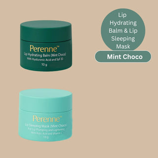 Perenne Lip Sleeping Mask & Lip Hydrating Balm (Mint Choco- 10gm x 2)