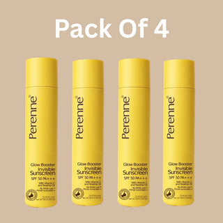 Pack Of 4 Glow Booster Invisible Sunscreen SPF 50 PA+++ (50ml x 4)