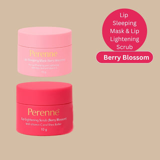 Perenne Lip Sleeping Mask & Lip Lightening Scrub (berry Blossom- 10gm x 2)