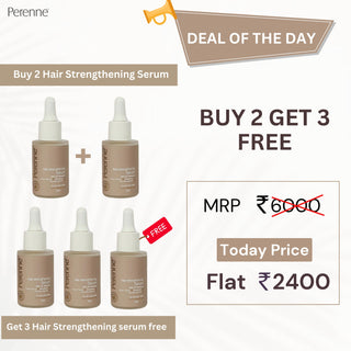 Buy 2 & Get 3 Perenne Hair Strengthening Serum | Hair Fall Control, Hair Growth & Regrowth | Redensyl, Bicapil & Anagain | Sulphate & Paraben Free | All Hair Types