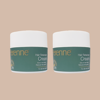 Twin Pack of Perenne Hair Retardant Cream For reducing facial & other body parts hair (50 gm x 2)