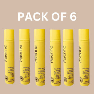 Pack Of 6 Glow Booster Invisible Sunscreen SPF 50 PA+++ (50ml x 6)