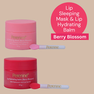 Perenne Lip Hydrating balm & Lip Sleeping Mask (Berry Blossom- 10gm x 2)