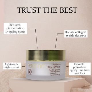 Perenne Radiance Day Cream With Natural Vitamin C, Green Tea And Licorice For Skin Lightening, Skin Brightening and Depigmentation| Glowing Skin| For Dry To Normal Skin