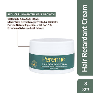 Perenne Hair Retardant Cream | Reduces Unwanted Face Hair Growth | Dermatologist-Tested & Clinically Proven Formula | Natural & Paraben-Free | Safe for Face & Body | For Women & Men