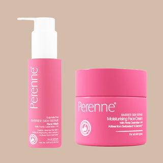 Combo Pack of Perenne Sulphate Free Barrier Skin Repair Face Wash and Barrier Skin Repair Moisturizing Face Cream