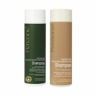 Buy Combo of Perenne Sulphate-Free Clarifying Anti-Dandruff Shampoo & Hair Strengthening Shampoo (250ml x 250ml )