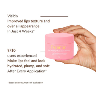 Perenne Lip Sleeping Mask (Berry Blossom) | For Dry, Chapped Lips | Plumps & Brightens Dark Lips | Overnight Hydration & Repair | Kojic Acid & Vitamin C | (10 gm)