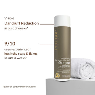 Perenne Sulphate-Free Clarifying Anti-Dandruff Shampoo | Controls Dandruff, Flakiness & Itchy Scalp | Zinc Pyrithione, Piroctone Olamine & Salicylic Acid | Paraben & Sulphate Free| All Hair Types | For Men & Women (250ml)