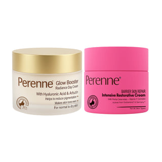 Combo of Perenne Glow Booster Radiance Day Cream & Barrier Skin Repair Intensive Restorative Cream (50g x 50g)