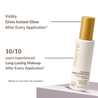 Perenne Glow Booster Makeup Setting Spray | Alcohol-Free | Enriched with Niacinamide & Hyaluronic Acid | Best Long-Lasting Makeup Fixer & Dewy Finish (100ml)