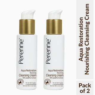 Perenne Nourishing Cleansing Cream | Natural Makeup Remover | Hydrating & Gentle Cleanser | Grapefruit & Glycerine | Paraben-Free & Silicone-Free (95ml)