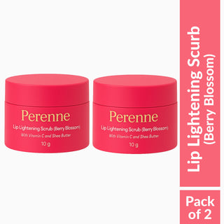 Perenne Lip Lightening Scrub (Berry Blossom) | Removes Pigmentation & Dead Skin | Hydrating & Nourishing | Vitamin C, Shea Butter & Jojoba Oil (10 gm)