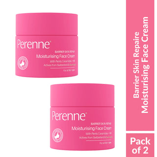 Perenne Barrier Skin Repair Moisturizing Face Cream with 5 Essential Ceramides, Niacinamide (Vitamin B3), Hyarulonic Acid, Vitamin F Complex (Omega 6 & 9) | Helps To Restore & Nourish Skin's Natural Barrier | Dermatologically Tested | For All Skin Types