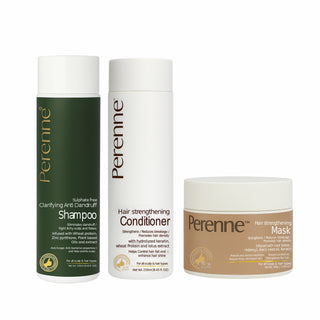 Buy Combo of Sulphate Free Clarifying Anti Dandruff Shampoo 250ml, Hair Strengthening Conditioner, &  Hair Strengthening Mask(100 gm)