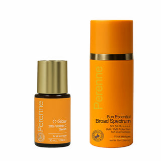 Perenne C-Glow and Sunscreen - Detan and Depigmentation Combo
