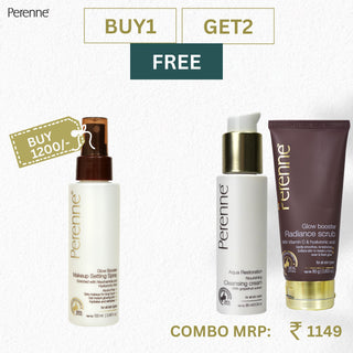 Combo_10 (Buy Glow Booster Invisible Makeup Setting Spray Get Free Nourishing Cleansing Cream & Glow Booster Radiance Scrub)