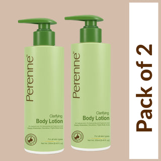 Perenne Clarifying Body Lotion | 2% Salicylic Acid, 3% Niacinamide & Hyaluronic Acid | Fights Body Acne | Hydrates & Repairs Skin Barrier | Lightweight & Fast Absorbing (250ml)
