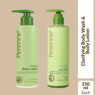 Perenne Sulphate free Clarifying Body Wash (250 ml) + Perenne Clarifying Body Lotion (250 ml)