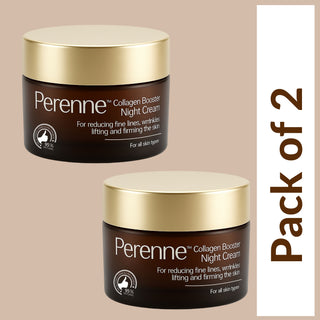 Perenne Collagen Booster Night Cream | Best Anti-Aging Night Cream for Men & Women | Retinol, Tripeptides, Hyaluronic Acid & Swiss Apple Stem Cells | Lifts, Firms, Reduces Wrinkles & Fine Lines | Deep Hydration & Skin Repair | Paraben Free (50g)
