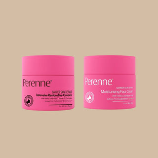 Perenne Barrier Skin Repair Intensive Restorative Cream & Perenne Barrier Skin Repair Moisturizing Face Cream Combo | Ceramide-Based Face Moisturizers for Dry, Sensitive Skin | Deep Repair & Hydration | Dermatologist-Tested & Fragrance-Free