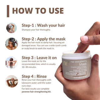 Perenne Paraben & Sulphate Free Hair Strengthening Mask | For Men & Women | For all hair types | with RootBioTec, Redensyl, Black Seed Oil, Keratin | Reduces Breakage & Repair Damaged Hair & Smoothens | Helps to fight dryness, roughness, & Split ends