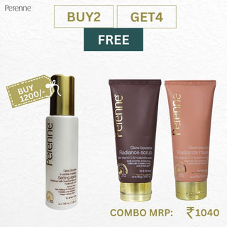 Combo_01 (Buy Glow Booster Invisible Makeup Setting Spray Get Free Glow Booster Radiance Scrub & Radiance Mask)