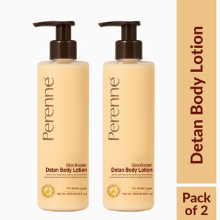 Perenne Glow Booster Detan Body Lotion | 5% AHA, Niacinamide & SPF 30 | Deep Hydration & Nourishment | Reduces Tan & Evens Skin Tone | Paraben & Sulphate Free (250ml)