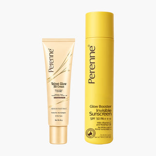 Buy Combo of Velvet Glow BB Cream & Glow Booster Invisible Sunscreen SPF 50 PA+++ ( 29g x 50g )