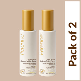 Perenne Glow Booster Makeup Setting Spray | Alcohol-Free | Enriched with Niacinamide & Hyaluronic Acid | Best Long-Lasting Makeup Fixer & Dewy Finish (100ml)