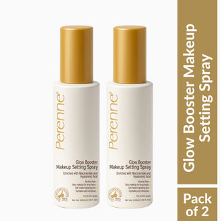 Perenne Glow Booster Makeup Setting Spray | Alcohol-Free | Enriched with Niacinamide & Hyaluronic Acid | Best Long-Lasting Makeup Fixer & Dewy Finish (100ml)