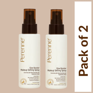 Perenne Glow Booster Makeup Setting Spray | Alcohol-Free | Enriched with Niacinamide & Hyaluronic Acid | Best Long-Lasting Makeup Fixer & Dewy Finish (100ml)