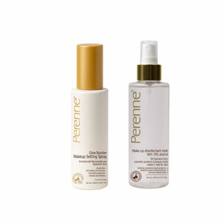 Buy Combo of Perenne Glow Booster Makeup Setting Spray & Makeup Disinfectant Mist (100ml x 200ml)