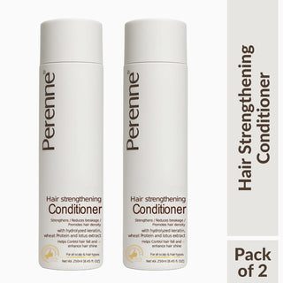 Perenne Hair Strengthening Conditioner | Anti-Hair Fall | Frizz Control | Smooth & Shiny Hair | Sulphate & Paraben Free | For Men & Women (250 ml)