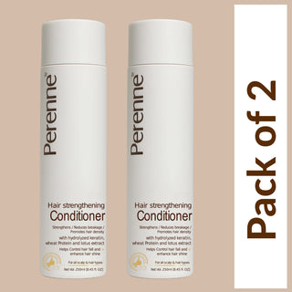 Perenne Hair Strengthening Conditioner | Anti-Hair Fall | Frizz Control | Smooth & Shiny Hair | Sulphate & Paraben Free | For Men & Women (250 ml)