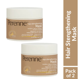 Perenne Hair Strengthening Mask | Anti-Hair Fall & Damage Repair | Deep Conditioning & Nourishment | Sulphate & Paraben-Free | With RootBioTec, Redensyl, Black Seed Oil & Keratin | For Men & Women | All Hair Types