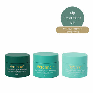 Pack Of Perenne Lip Hydrating Balm, Lip Lightening Scrub &  Lip Sleeping Mask (Mint Choco, 10gm x 3)