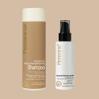 Haircombo_6 Combo pack of Hair strengthening shampoo and Hair smooth & shine serum