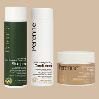 Buy Combo of Sulphate Free Clarifying Anti Dandruff Shampoo 250ml, Hair Strengthening Conditioner, &  Hair Strengthening Mask(100 gm)