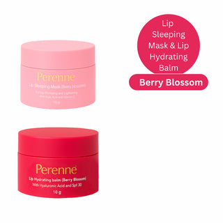 Perenne Lip Hydrating balm & Lip Sleeping Mask (Berry Blossom- 10gm x 2)