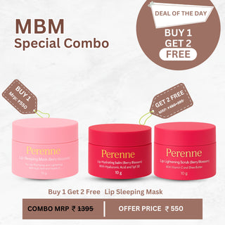 Buy Perenne Lip Sleeping Mask and Get Free Lip Hydrating Balm & Lip Lightening Scrub (Berry Blossom)