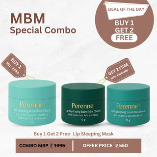 Buy Perenne Lip Sleeping Mask and Lip Hydrating Balm & Lip Lightening Scrub (Mint Choco)