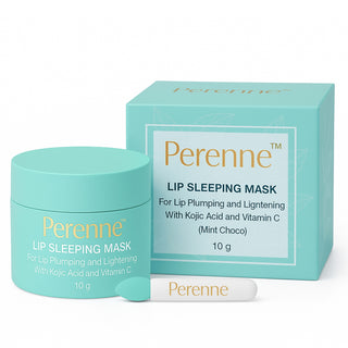 Perenne Lip Sleeping Mask (Mint Choco) | For Dry & Chapped Lips | Lip Plumping & Depigmentation | Hydrating & Nourishing | Kojic Acid & Vitamin C (10 gm)