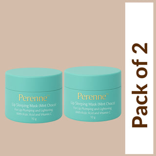 Perenne Lip Sleeping Mask (Mint Choco) | For Dry & Chapped Lips | Lip Plumping & Depigmentation | Hydrating & Nourishing | Kojic Acid & Vitamin C (10 gm)