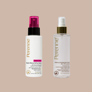 Buy Combo of Perenne Prep & Set Matte Makeup Setting Spray & Makeup Disinfectant Mist (100ml x 200ml)